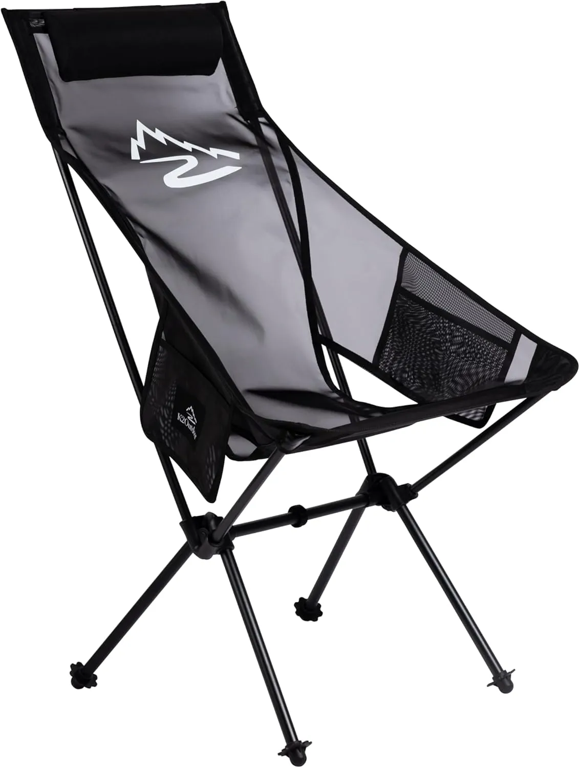 Ultra Lightweight High Back Folding Camping Chair with Carry Bag - Portable, Compact, and Sturdy for Outdoor Adventures, Beach, Fishing, Hiking, Picnic, Travel(Black)
