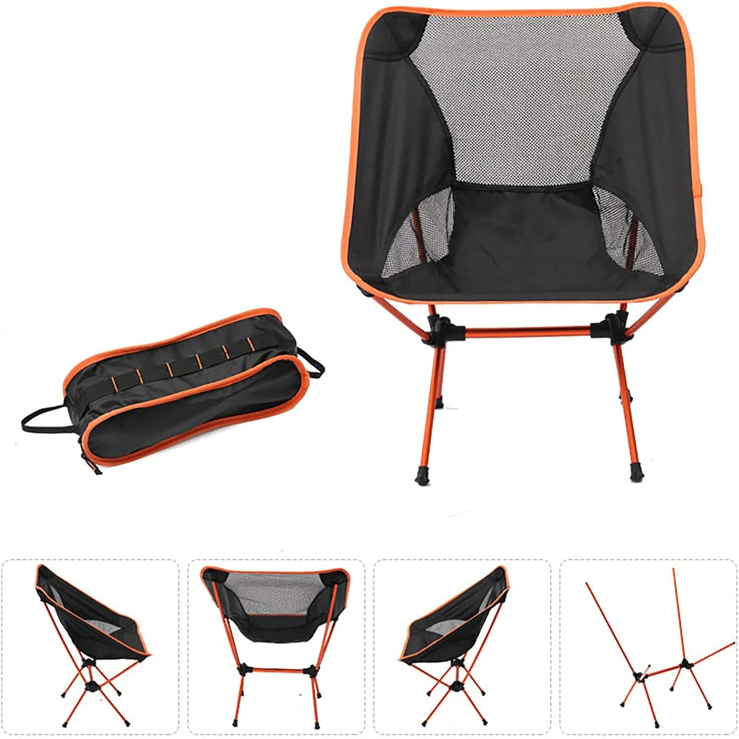 Ultralight Folding Camping Chair, Portable Compact for Outdoor Camp, Travel, Beach, Picnic, Festival, Hiking, Lightweight Backpacking