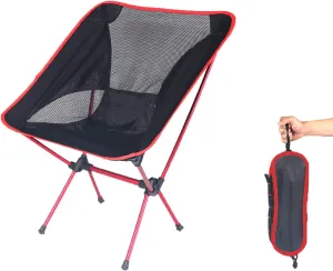 Ultralight Folding Camping Chair, Portable Compact for Outdoor Camp, Travel, Beach, Picnic, Festival, Hiking, Lightweight Backpacking