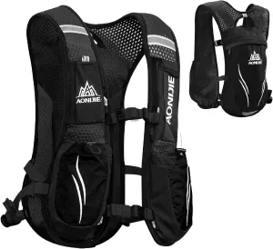 Ultralight Women Men Breathable Backpack with Water Bladder for Hiking Camping Marathon Cycling Race (Black - ONLY Bag)