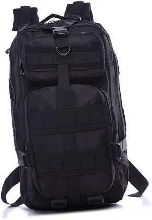 Unisex Backpack Durable Outdoor Camping Rucksack Shoulder Straps Breathable Mesh Back Design for Hiking and Trekking Black