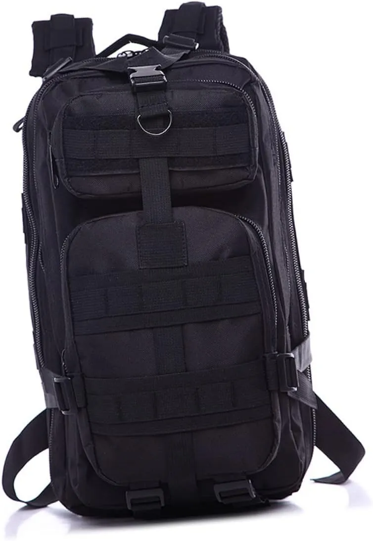 Unisex Backpack Durable Outdoor Camping Rucksack Shoulder Straps Breathable Mesh Back Design for Hiking and Trekking Black
