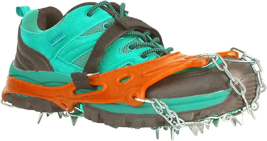 Universal 19 Teeth Slip Ice Cleat Shoe Grips Spikes Crampons for Hiking Climbing