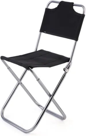 Unomor Lightweight Folding Chair Comfortable Outdoor Stool Backrest Waterproof for Camping Traveling (Aluminum Alloy)