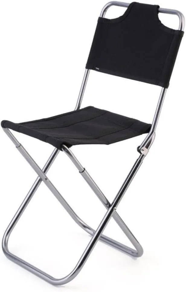 Unomor Lightweight Folding Chair Comfortable Outdoor Stool Backrest Waterproof for Camping Traveling (Aluminum Alloy)