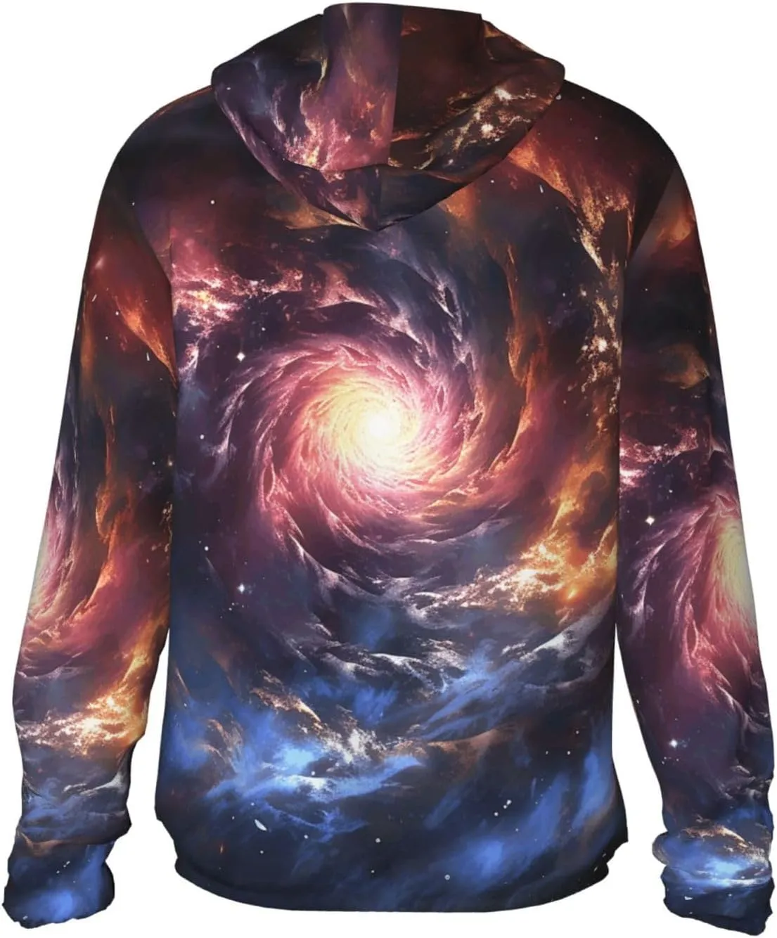 UPF 50  Sun Protection Hoodie Rash Guard Long Sleeve Sun Shirt Cosmic Storm UV Shirt Full Zip Jacket