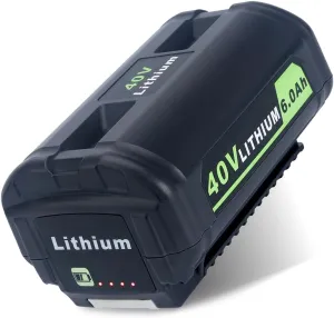 Upgrade 6000mAh Replacement for Ryobi 40V Battery, Compatible with Ryobi 40 Volt Lithium Batteries OP4050A OP4040 OP40401 OP4026 OP40601 for 40v Power Tools