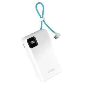 URBN 20000mAh Power Bank with Built-in Type-C Cable (White)
