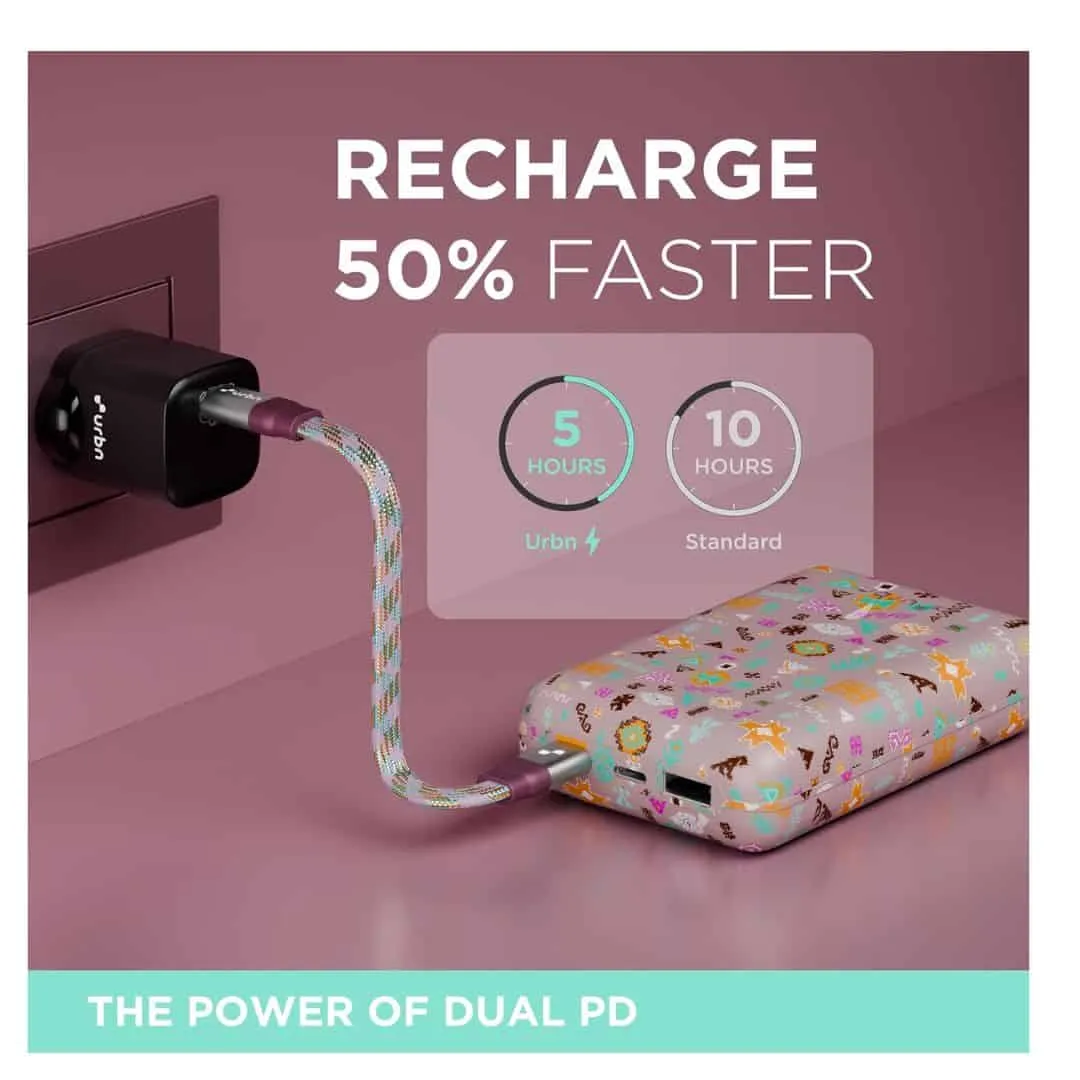 URBN X PAYAL Singhal 20000 mAh Power Bank (Pink)