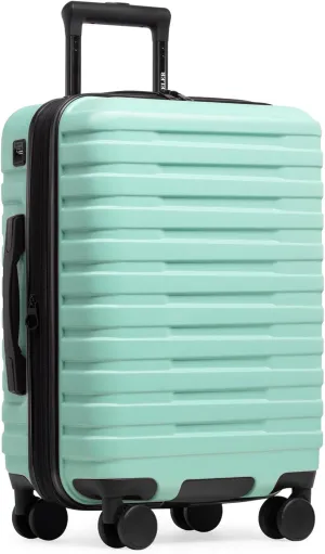 U.S. Traveler Boren Polycarbonate Hardside Rugged Travel Suitcase Luggage with 8 Spinner Wheels, Aluminum Handle, Mint, Carry-on 22-Inch, USB Port