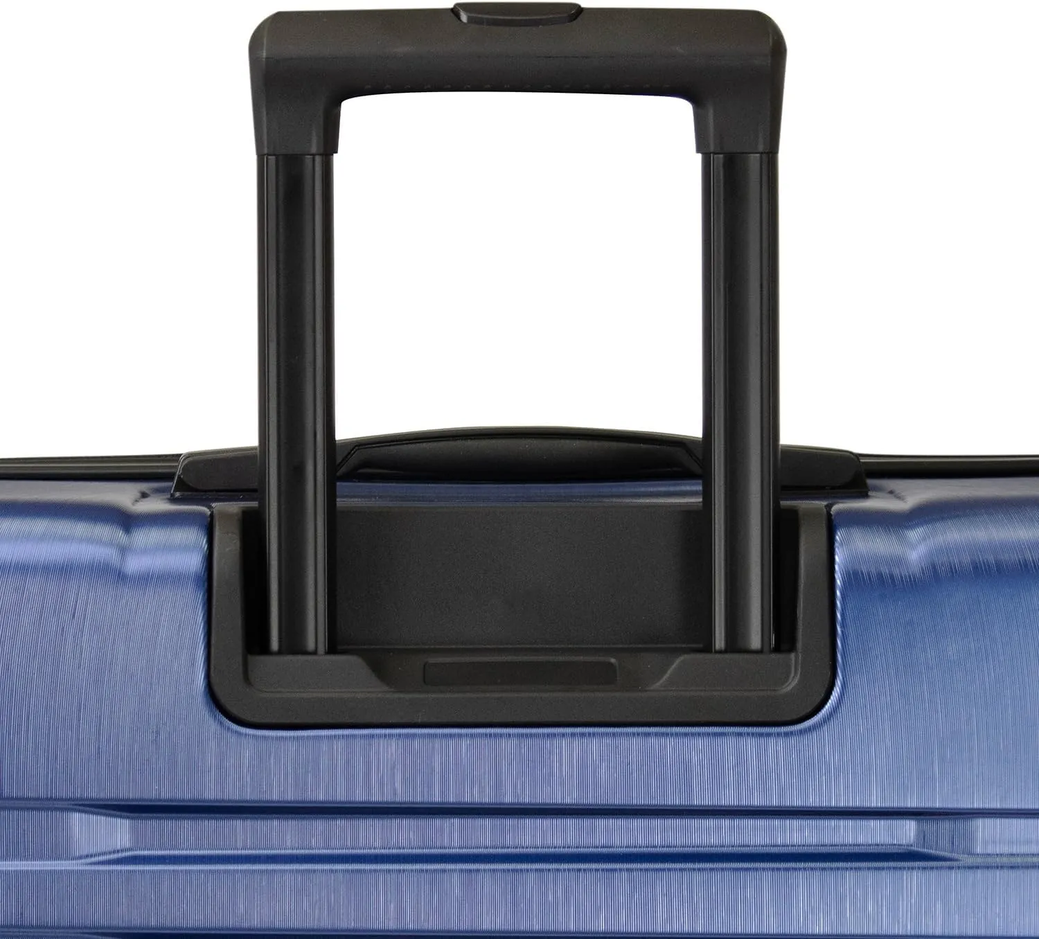 U.S. Traveler Boren Polycarbonate Hardside Rugged Travel Suitcase Luggage with 8 Spinner Wheels, Aluminum Handle, Navy, Carry-on 22-Inch, USB Port