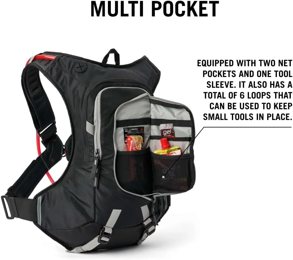 USWE Moto Hydro Hydration Pack - with Water Bladder, a High End, Bounce Free Backpack for Enduro and Off-Road Motorcycle