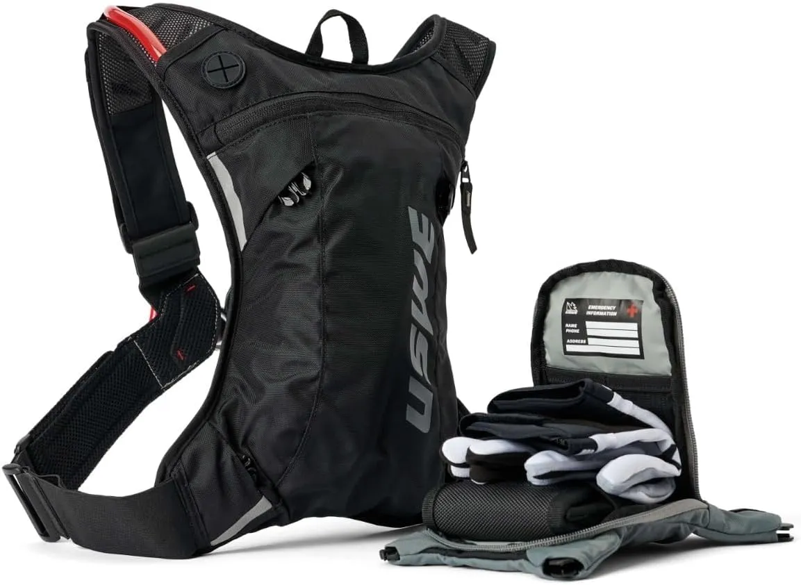 USWE Moto Hydro Hydration Pack - with Water Bladder, a High End, Bounce Free Backpack for Enduro and Off-Road Motorcycle