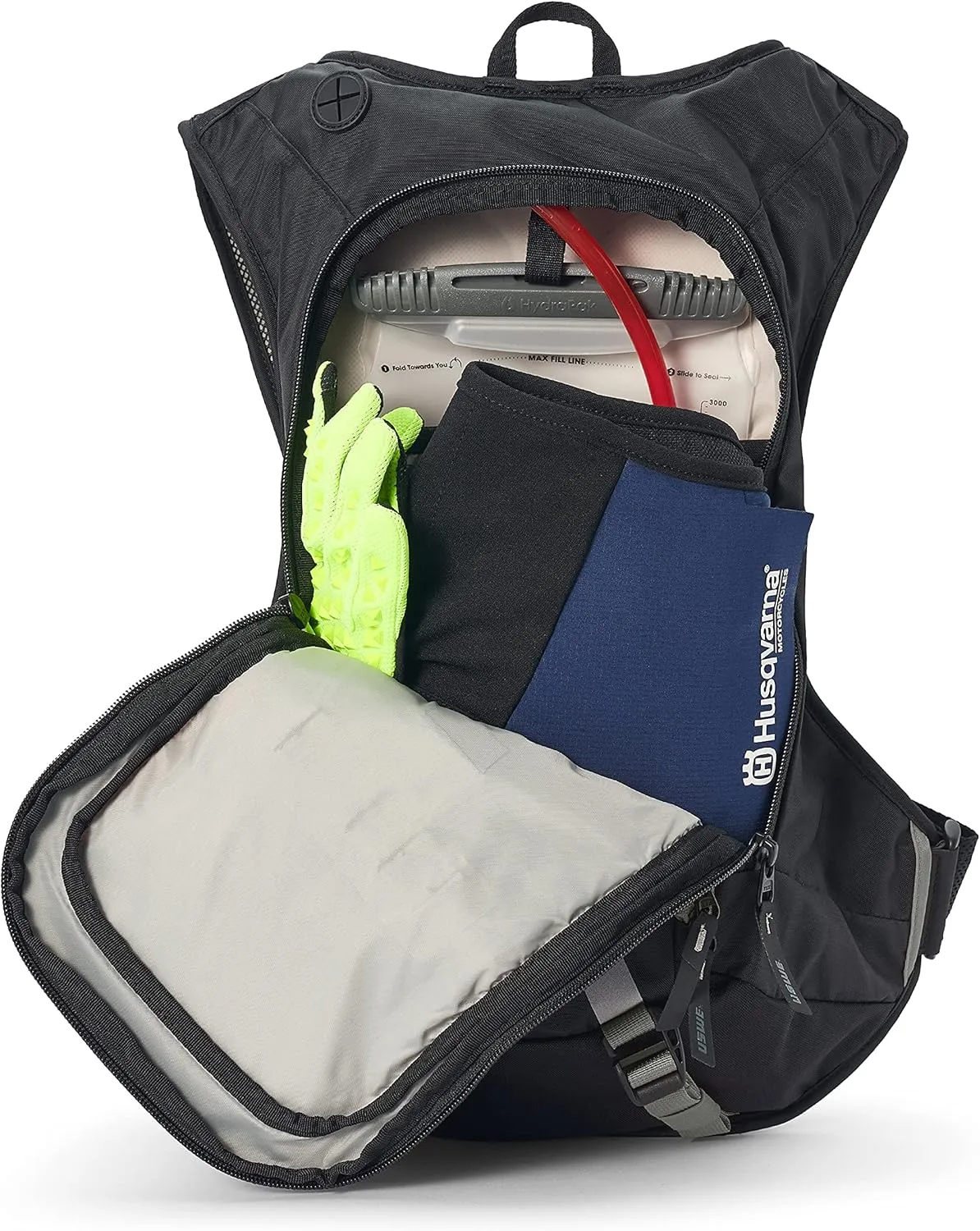 USWE Moto Hydro Hydration Pack - with Water Bladder, a High End, Bounce Free Backpack for Enduro and Off-Road Motorcycle