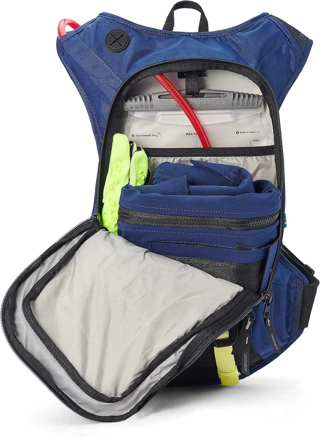 USWE Moto Hydro Hydration Pack - with Water Bladder, a High End, Bounce Free Backpack for Enduro and Off-Road Motorcycle