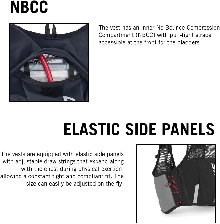 USWE Pace - Running Vest Hydration Pack with 2 x 500ml UltraFlask, Backpack for Men and Women