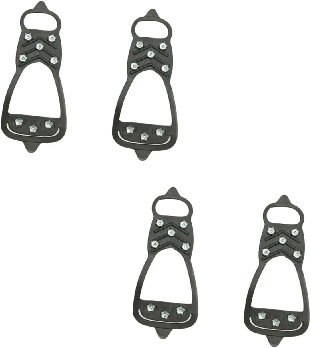 VALICLUD Anti-Slip Eight-Tooth Crampons Ice Skates Ice Cleats for Boots Non-Slip Overshoe Crampons Ice Crampons