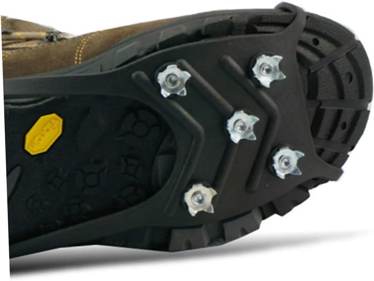 VALICLUD Anti-Slip Eight-Tooth Crampons Ice Skates Ice Cleats for Boots Non-Slip Overshoe Crampons Ice Crampons