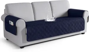 VANSOFY Couch Cover, Waterproof Sofa Covers Washable Slipcover Furniture Protector Couch Seat Covers Non-Slip Couch Cover for Dogs, Pets(Sofa, Dark Blue)