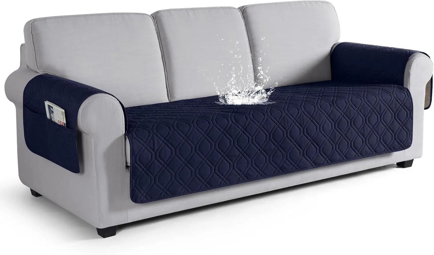 VANSOFY Couch Cover, Waterproof Sofa Covers Washable Slipcover Furniture Protector Couch Seat Covers Non-Slip Couch Cover for Dogs, Pets(Sofa, Dark Blue)