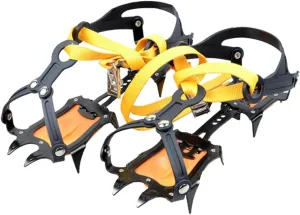 VANZACK 10 Toothed Plastic Crampons Climbing Shoe Cover Anti-Slip Ice Gripper Adjustable Buckle for Winter