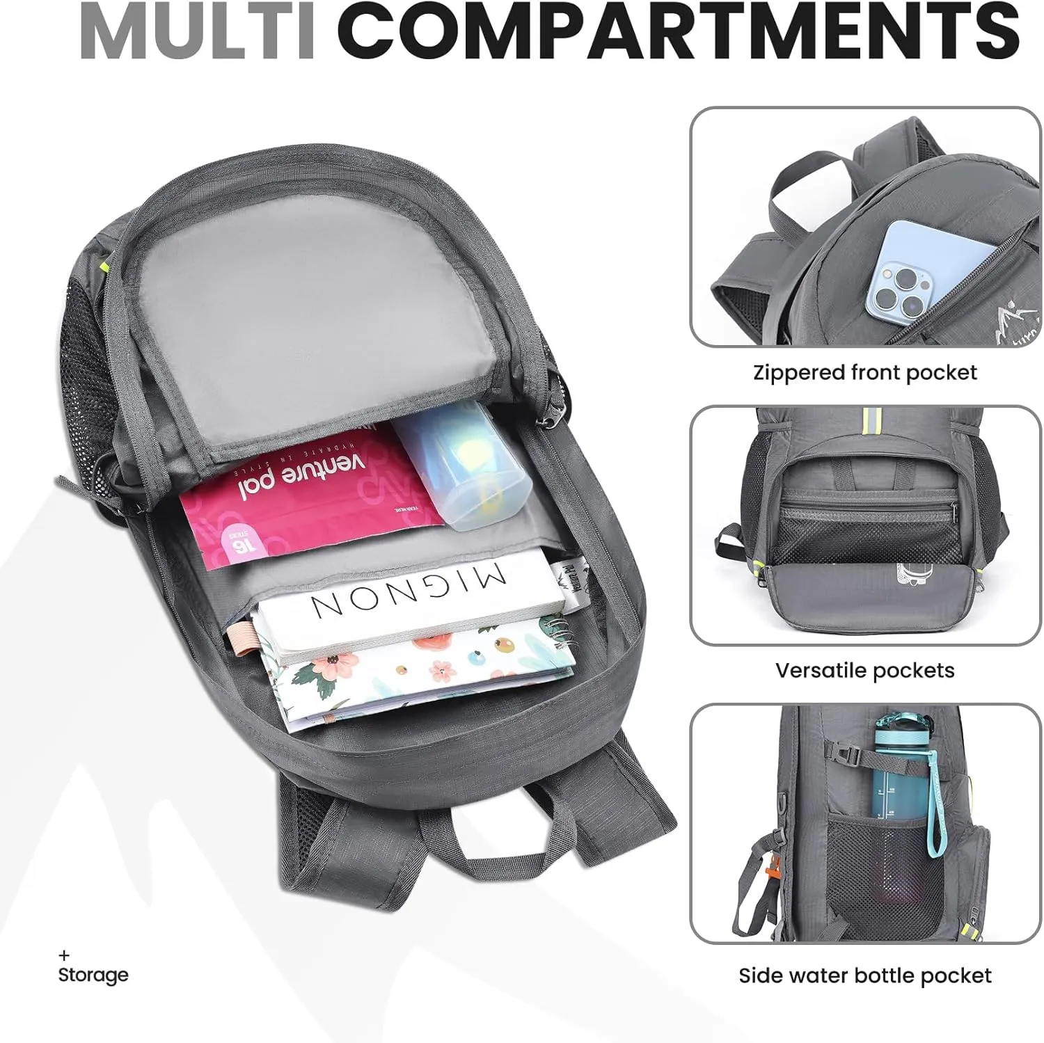 Venture Pal 35L Ultralight Lightweight Packable Foldable Travel Camping Hiking Outdoor Sports Backpack Daypack