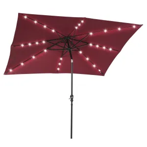 Versatile Outdoor Umbrella with Advanced Solar and Adjustable Features