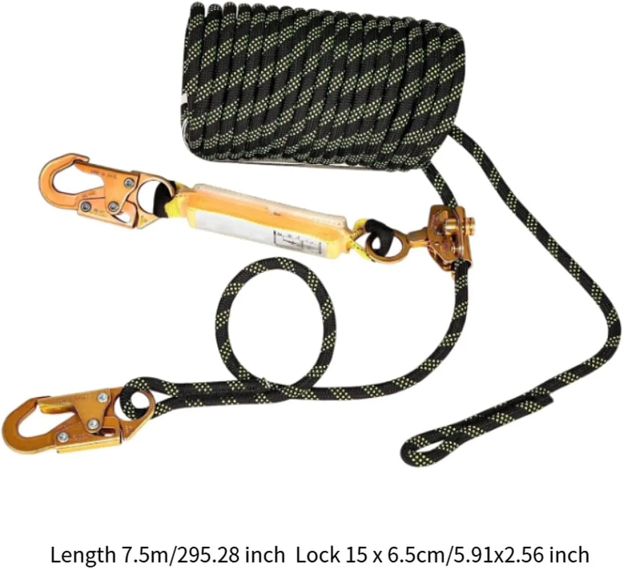 Vertical Rope Outdoor Climbing Rope Professional, Harness Security Lanyard for Climbing Activities Tree Climber, 25ft