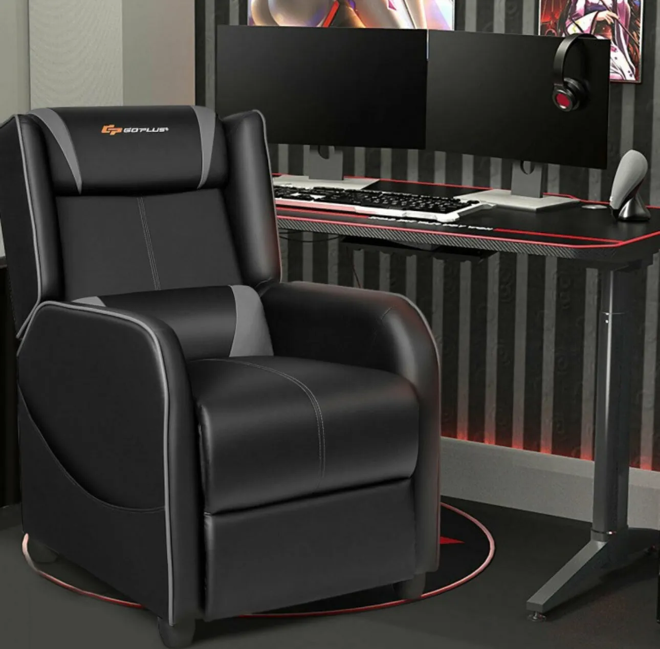 Very Elegant Heavy Duty Comfortable Adjustable Modern Gaming Recliner Chair With Massage Feature & Footrest | Massage Remote