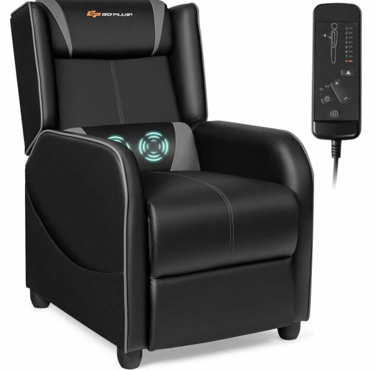 Very Elegant Heavy Duty Comfortable Adjustable Modern Gaming Recliner Chair With Massage Feature & Footrest | Massage Remote