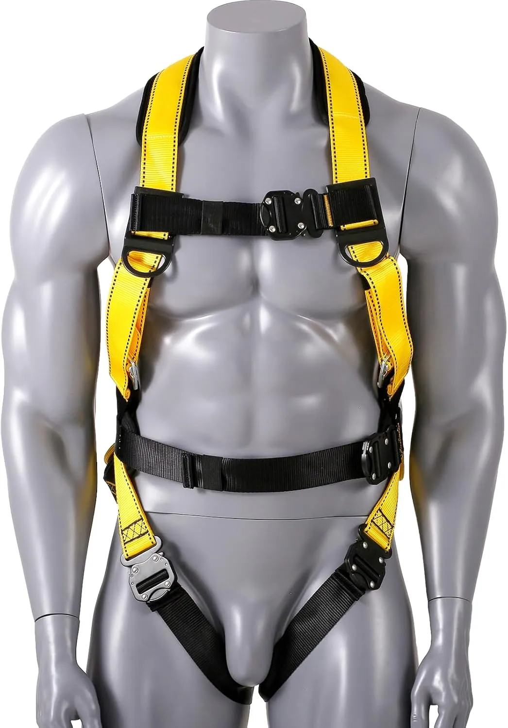 VEVOR Safety Harness, Full Body Harness, Safety Harness Fall Protection with Added Padding, and Side Rings and Dorsal D-Rings