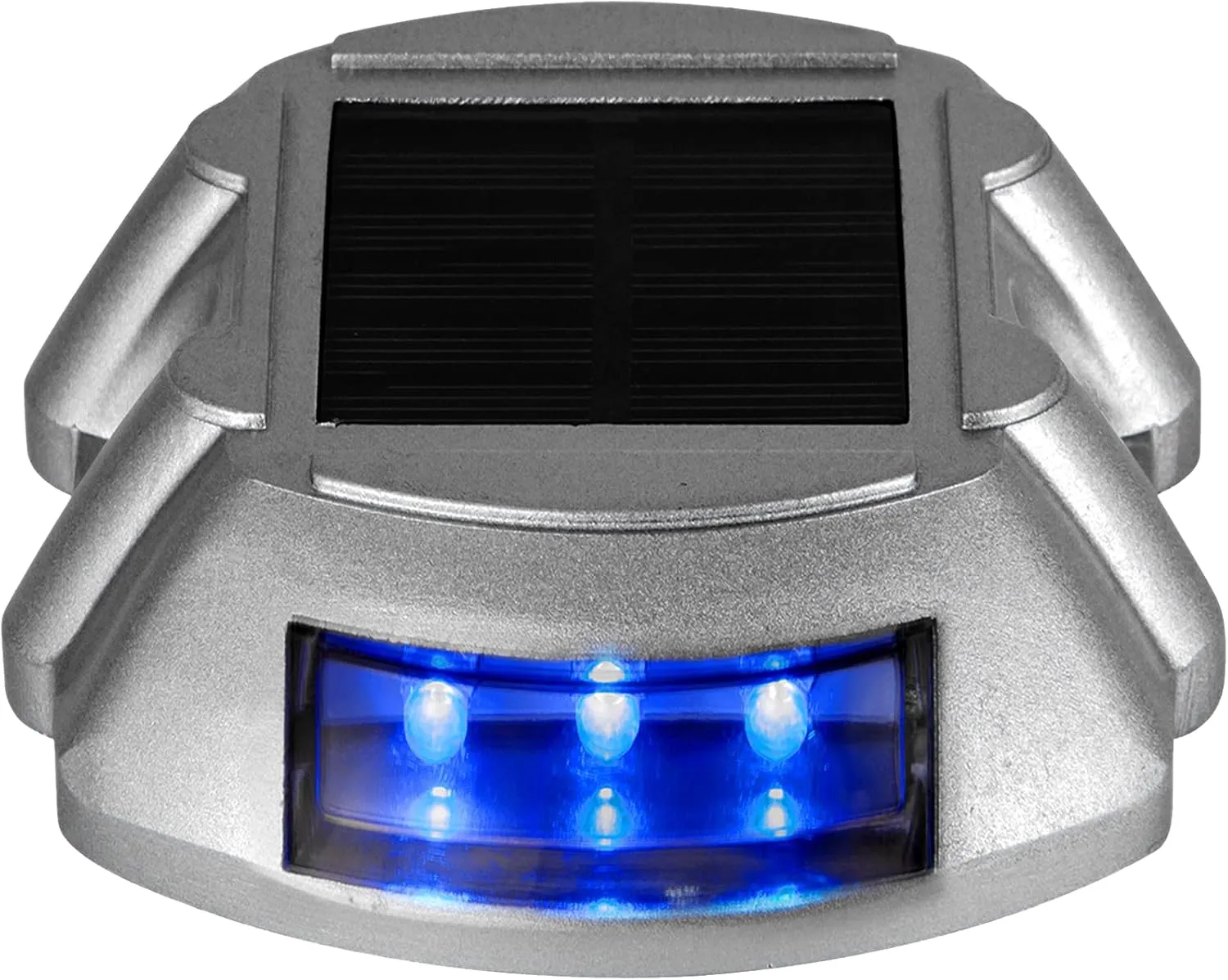 VEVOR Solar Driveway Lights - 24 Pack, Wireless, Waterproof, 6 LED Blue Deck & Path Lights