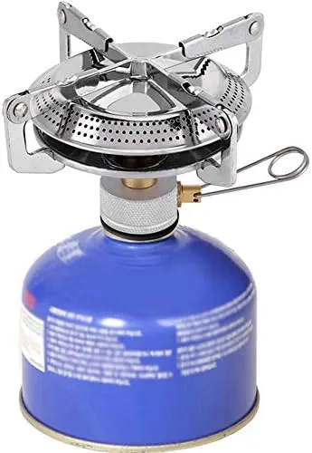 VGEBY1 Mini Camping Stove, Portable Folding Outdoor Gas Stove Furnace Picnic Cooker Burner with Storage Bag for Camping BBQ Picnic Punchingbag Outdoor Utensils