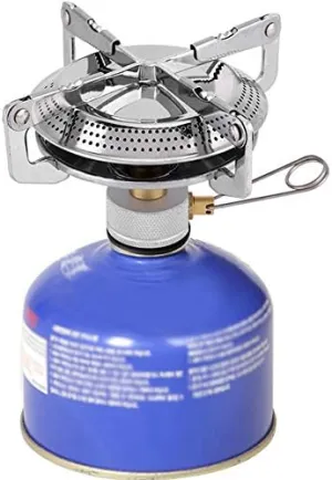 VGEBY1 Mini Camping Stove, Portable Folding Outdoor Gas Stove Furnace Picnic Cooker Burner with Storage Bag for Camping BBQ Picnic Punchingbag Outdoor Utensils