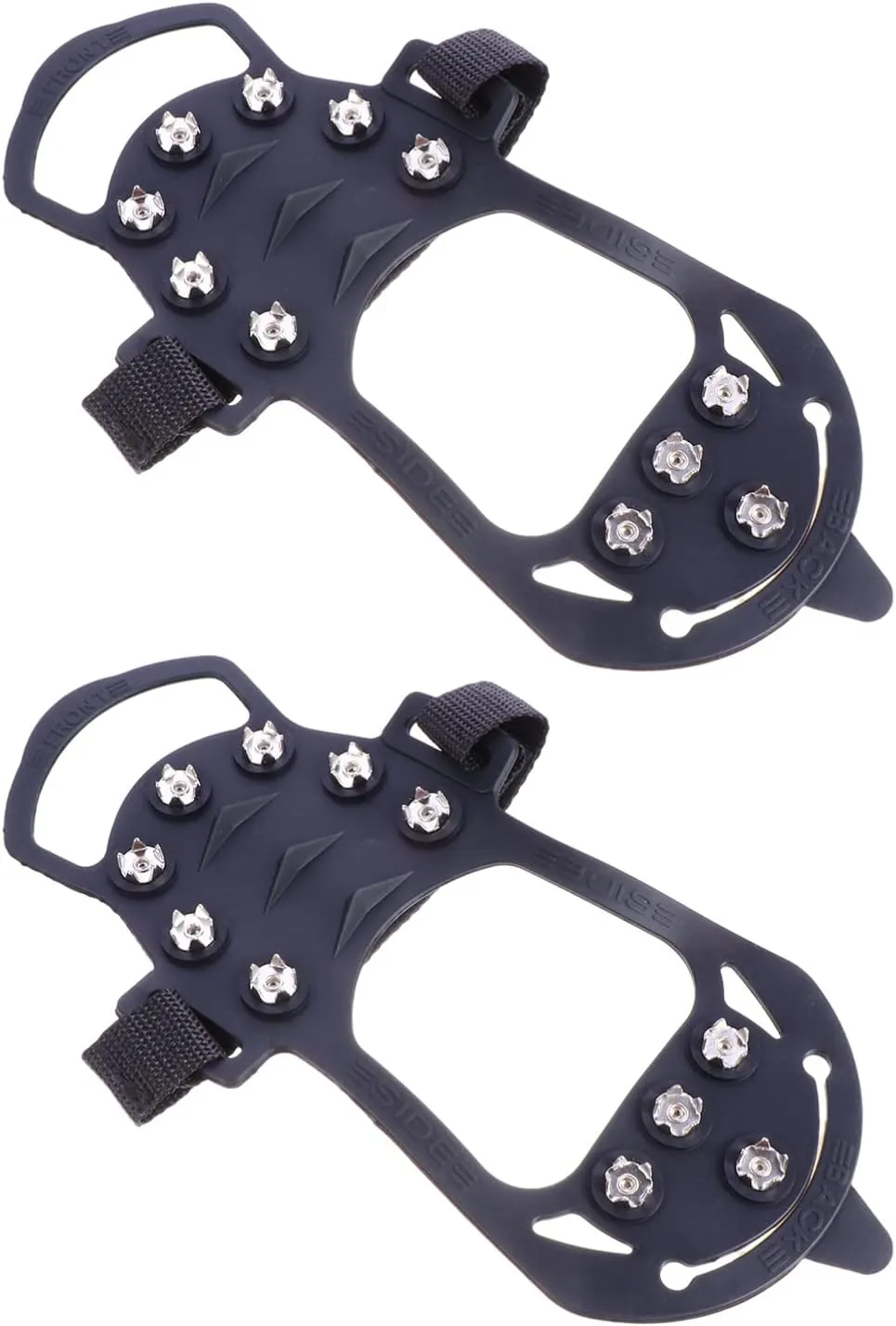 VICASKY 2Pcs Winter Shoe Cover Ice Cleats Spikes Non Slip Skid Shoe Crampons for Easy Wear Snow and Ice Lightweight and Practical Traction for Boots and Sports Shoes