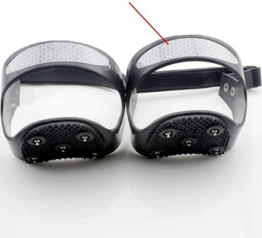 Wakauto 1 Pair of Ice Cleats Snow Shoes Covers Silicone Waterproof Ice Grips Snow Cleats Non-Slip Boots Boots Shoes Protection Cover for Jogging