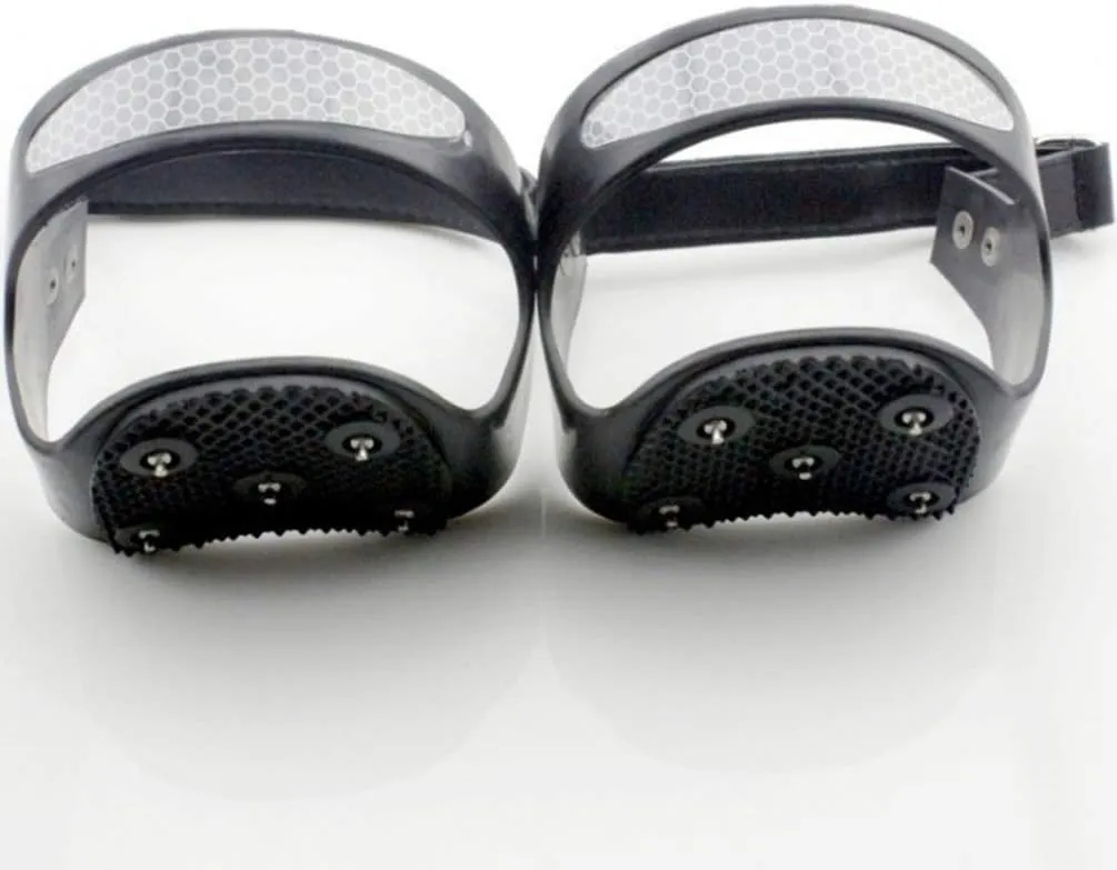 Wakauto 1 Pair of Ice Cleats Snow Shoes Covers Silicone Waterproof Ice Grips Snow Cleats Non-Slip Boots Boots Shoes Protection Cover for Jogging