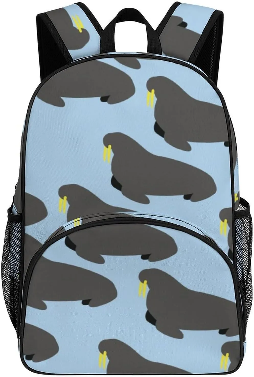 Walrus Animal Ocean Pattern Backpack for Worker Teacher Business Hiking Travel Bag Shoulders Bag