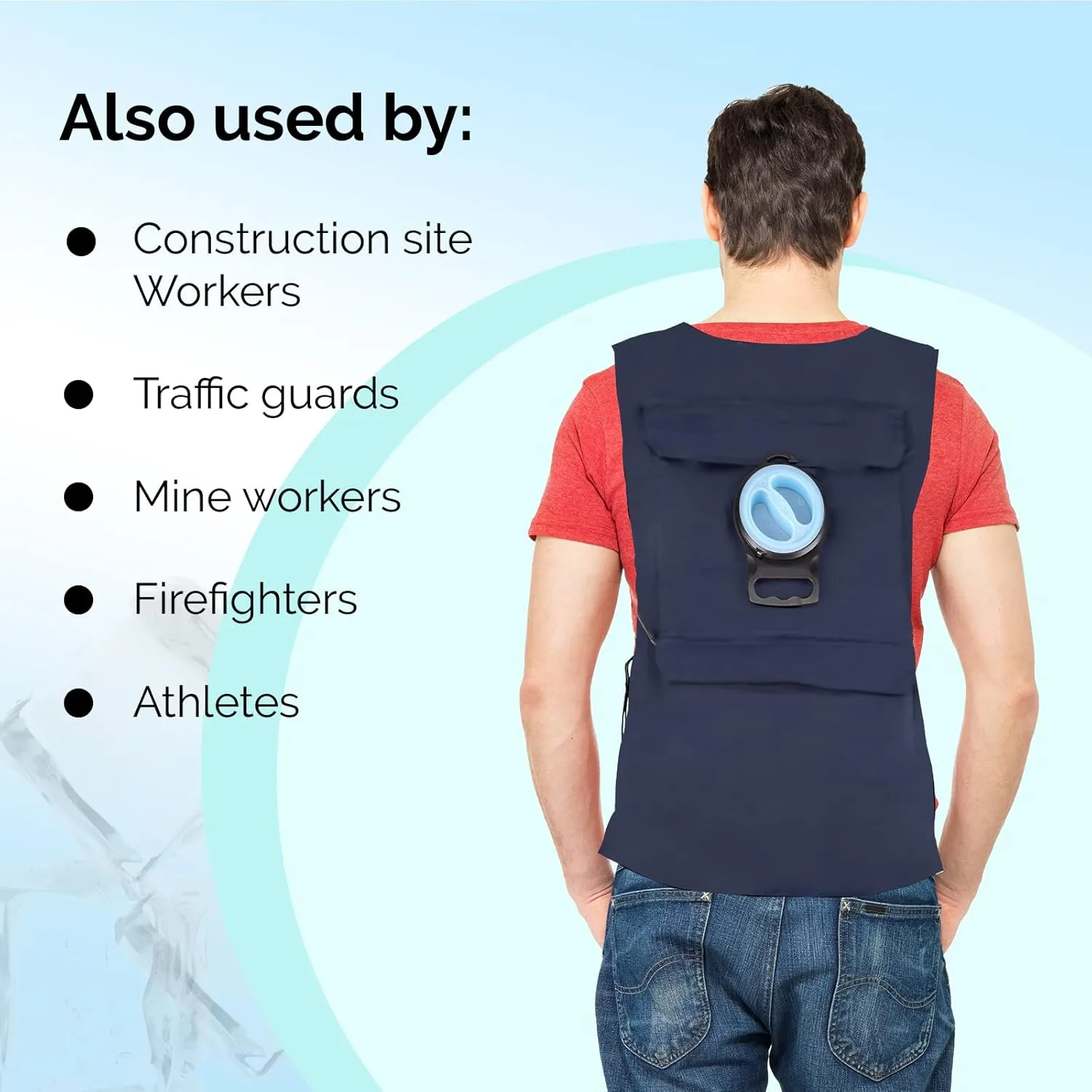 Water Circulating Cooling Vest by SubZero, Battery Powered Ice Cooling Keeps Cold 2-5hrs