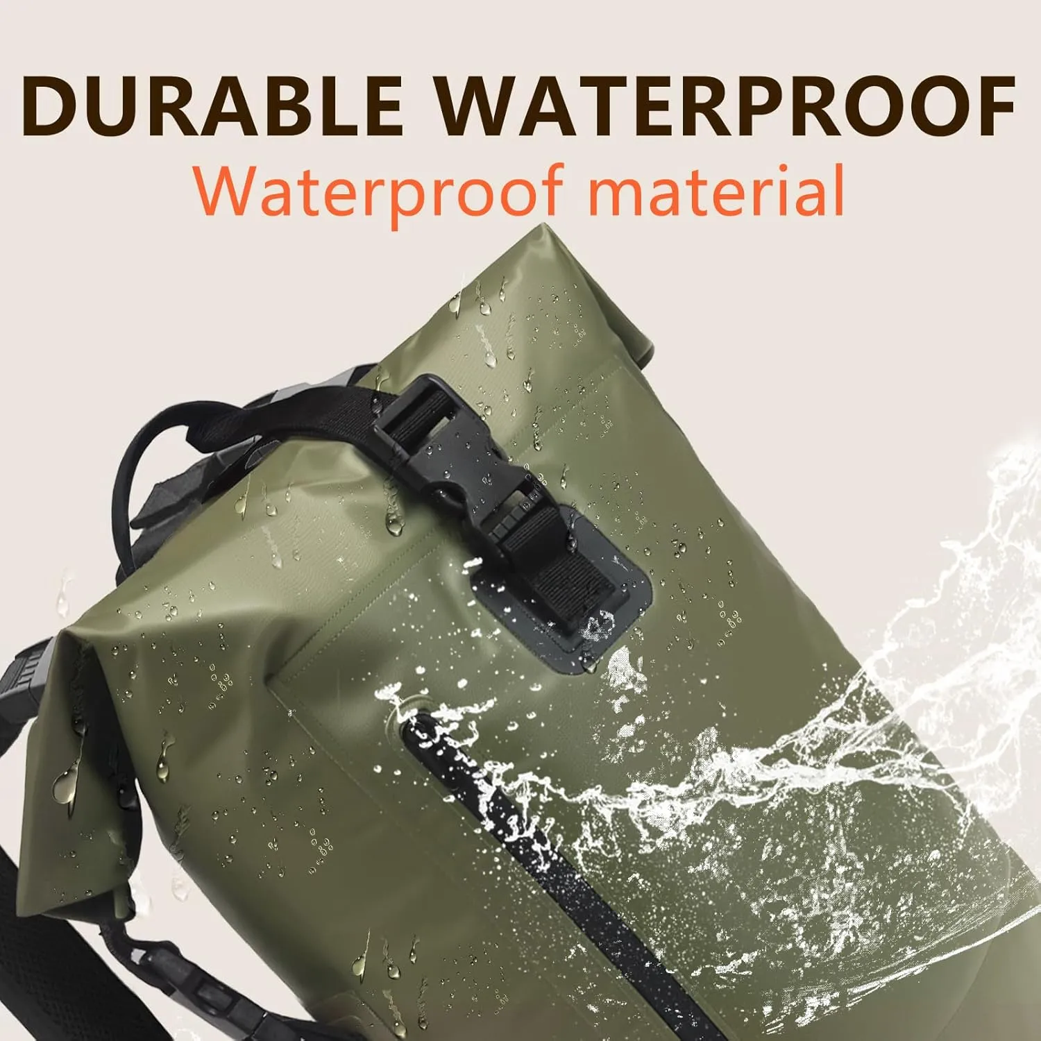Waterproof Dry Bag Backpack - Lightweight Hiking Pack with Zippered Pocket for Camping, Kayaking, Travel, Hiking, Fishing, Outdoor Enthusiasts（35L）