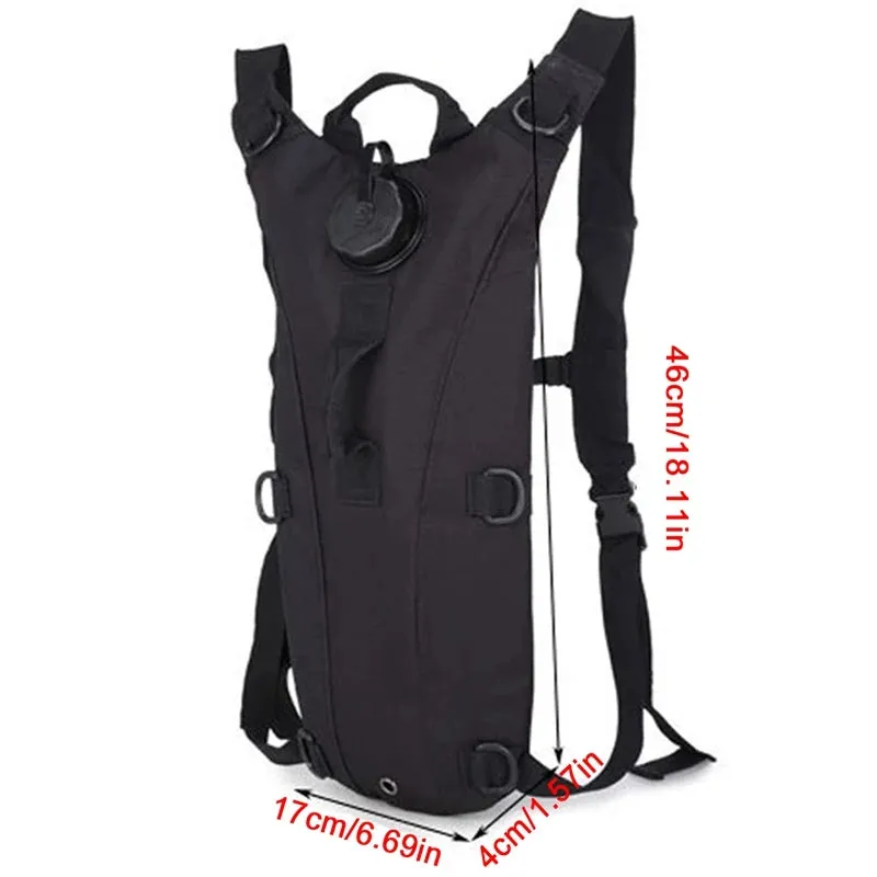 Waterproof Tactical Hydration Backpack with 3L Bladder for Running Cycling Tourism and Camping