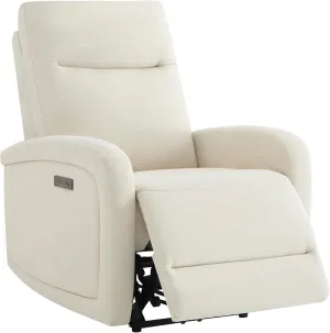 Watson & Whitely Power Recliner Chairs for Adults, Zero Wall Recliners W Power Headrest Type-C Charger, Small RV Recliners Home Theater Seating for Living Room, Fabric in Linen