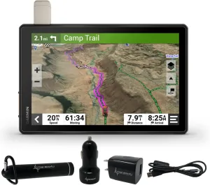 Wearable4U - Garmin Tread XL Overland, All-Terrain Navigator, Rugged, Built in Mapping, iOverlander, Ultrabright Display, Large with Power Pack Bundle