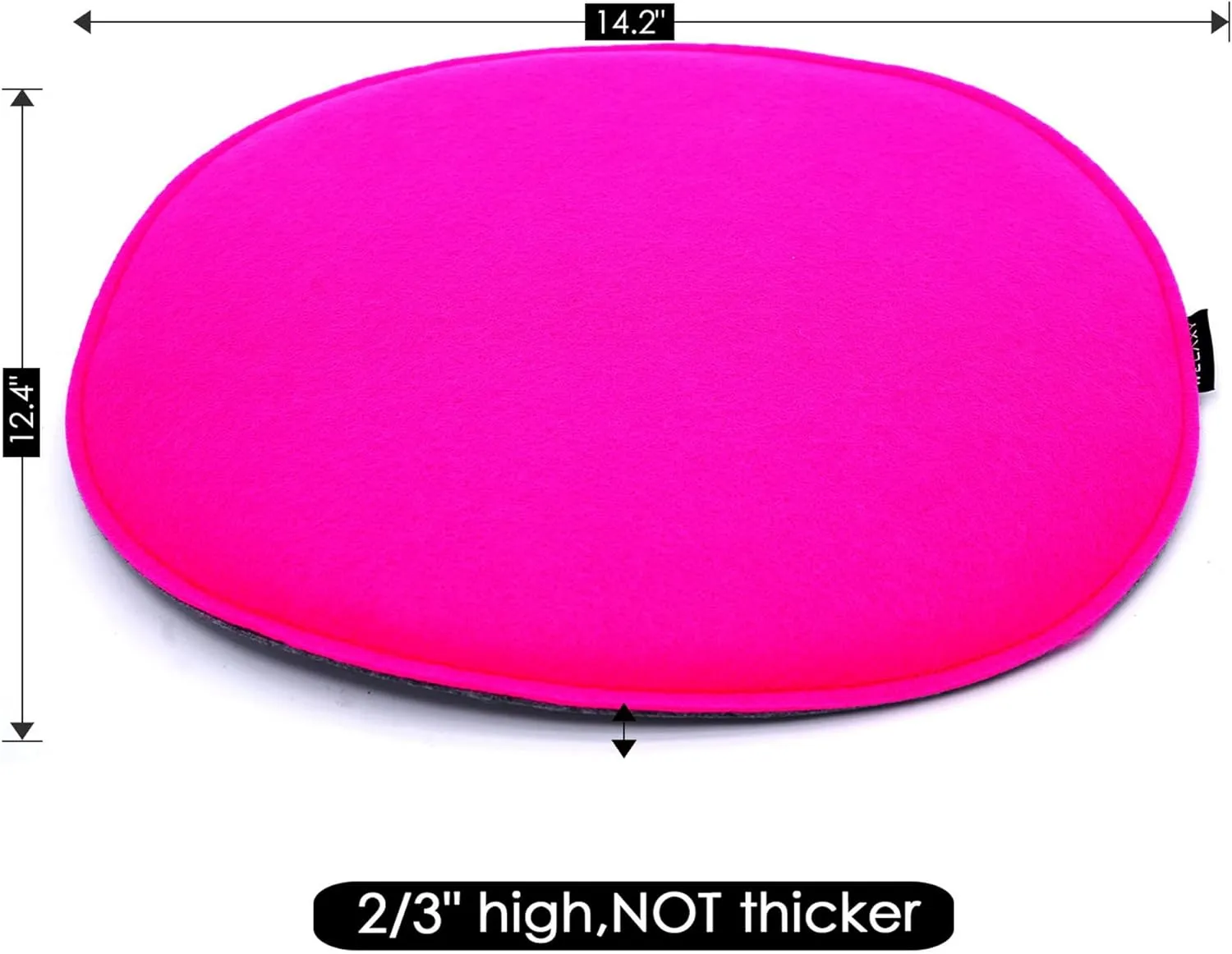 Welaxy Felt Chair Pads seat Cushion DSW Plastic Chairs Pads 2-Piece Oval Shape (Hot Pink   Gray)