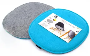 Welaxy Felt Chair Pads seat Cushion DSW Plastic Chairs Pads 2-Piece Oval Shape (Teal   Gray)
