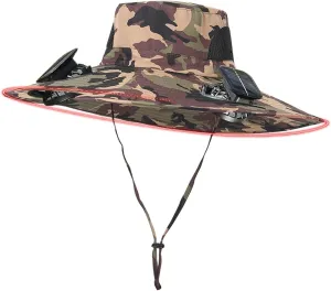 Wide Brim Solar Fan Hats for Woman, UPF 50  Solar Fan Sun Hat for Hiking Outdoor Camping Beach Fishing
