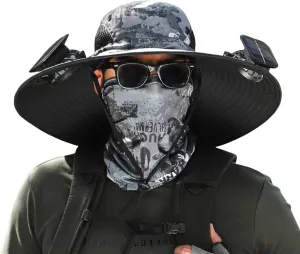 Wide Brim Solar Fan Outdoor Fishing Hat-Solar & USB Charging, Sunscreen Sun Hat with Fan, Solar Fan Hat Upf50 