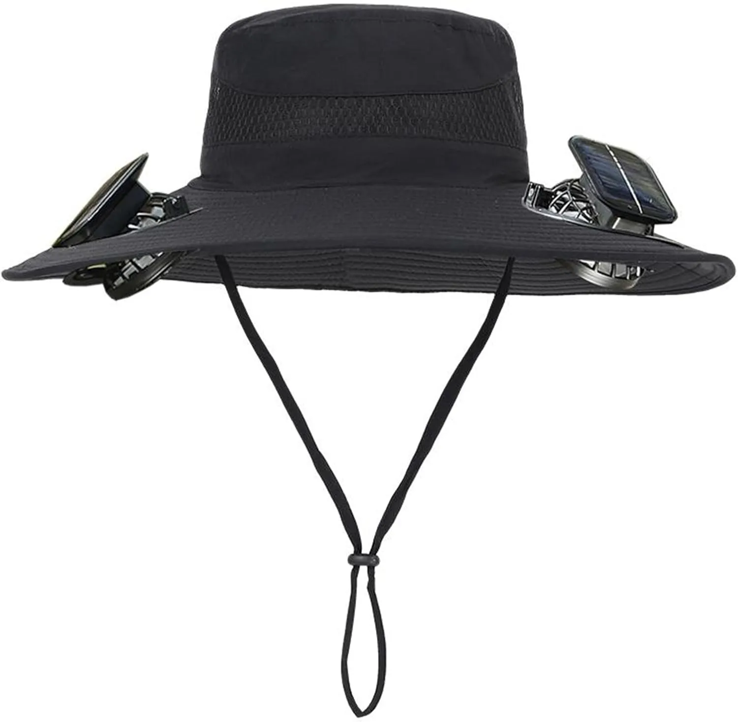 Wide Brim Solar Powered Fan Hat, UPF 50  Solar Panel Fan Hat for Outdoor Fishing Camping Beach Hiking