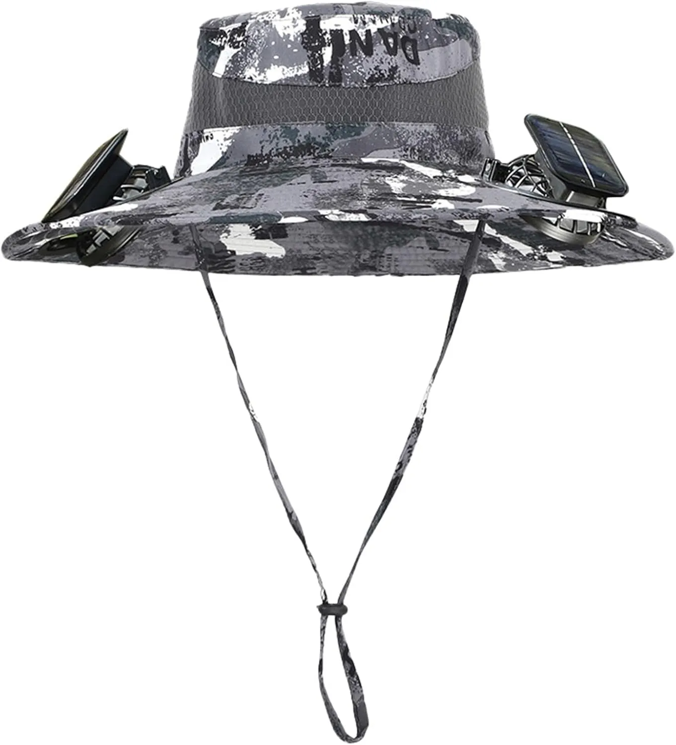 Wide Brim Solar Powered Fan Hat, UPF 50  Solar Power Fan Bucket Hats for Outdoor Fishing Hiking Beach Camping