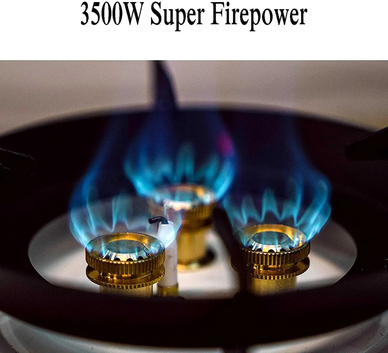 Windproof Camping Gas Stove, 3500W Portable Outdoor Camping Stove with Carry Case, Backpacking Gas Stove for Outdoor Cooking/Picnic/Camping/Hiking/Trekking/BBQ,Green